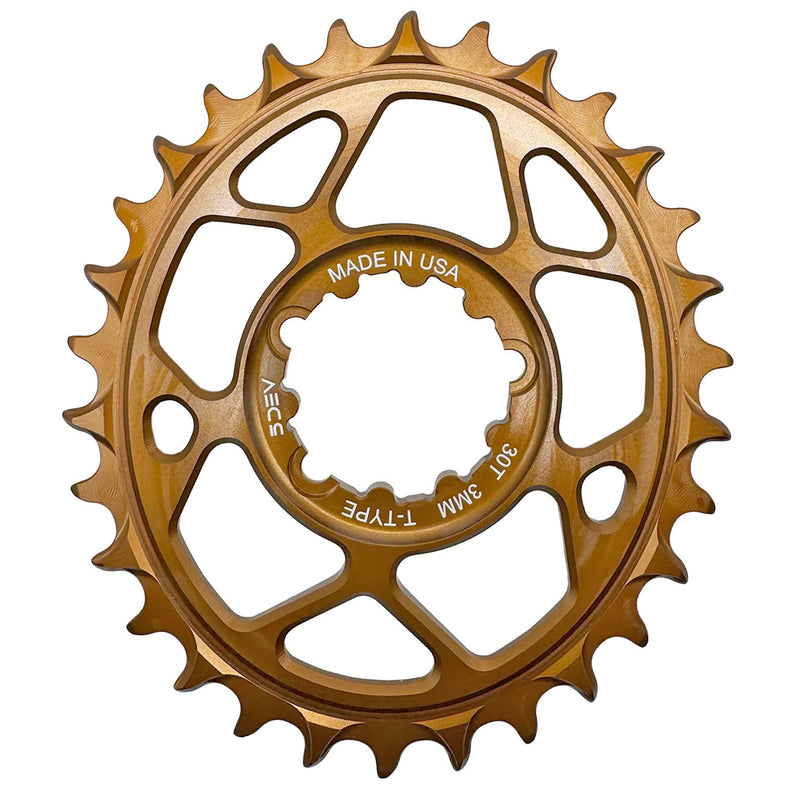 Load image into Gallery viewer, 5Dev T-Type Oval 3-Bolt Chainring 3mm Offset 30T Kash
