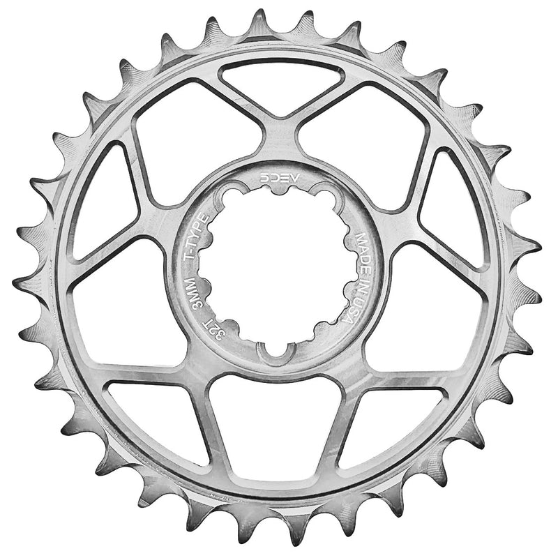 Load image into Gallery viewer, 5Dev T-Type 3-Bolt Chainring 3mm Offset 30T Clear
