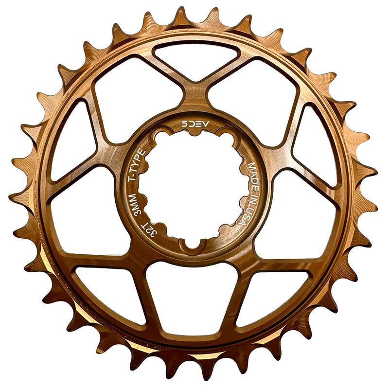 Load image into Gallery viewer, 5Dev T-Type 3-Bolt Chainring 3mm Offset 32T Kash
