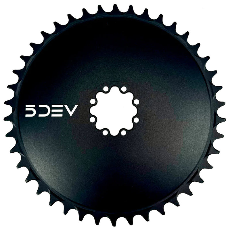 Load image into Gallery viewer, 5Dev Aluminum Aero Road Chainring 8-Bolt Sram 42T Black
