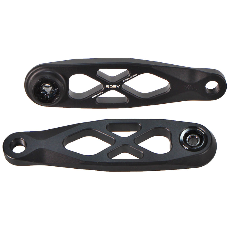 Load image into Gallery viewer, 5Dev R-Spec eCranks ISIS Spline Drive 160mm Black

