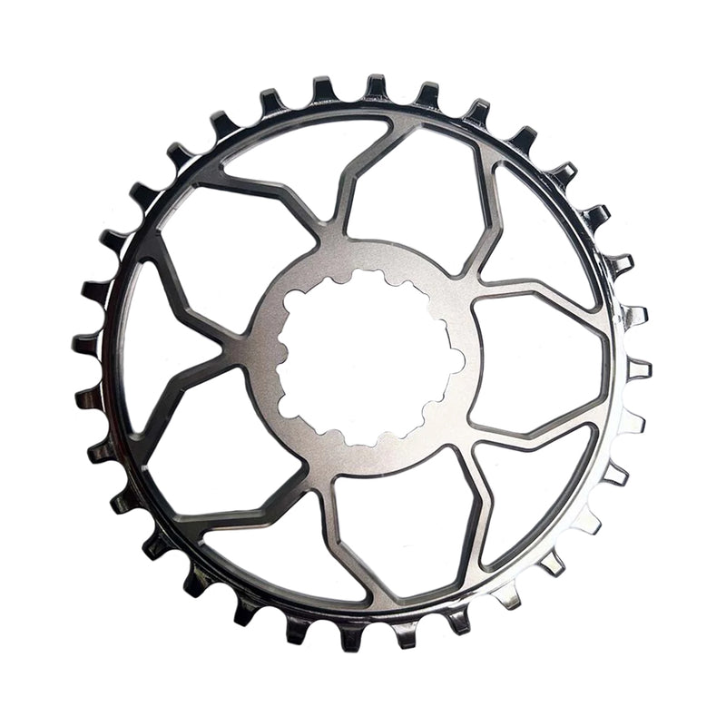 Load image into Gallery viewer, 5Dev Titanium 3-Bolt Chainring 3mm Offset 30T Raw/Silver
