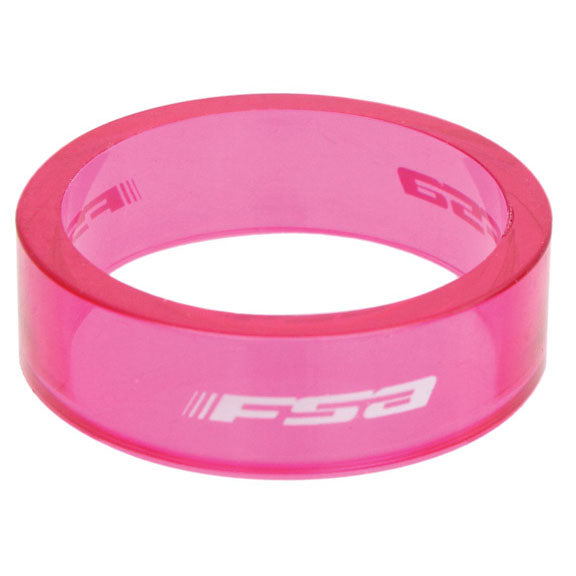 Load image into Gallery viewer, FSA PolyCarb Headset Spacer 1-1/8"x10mm Pink 10/Count

