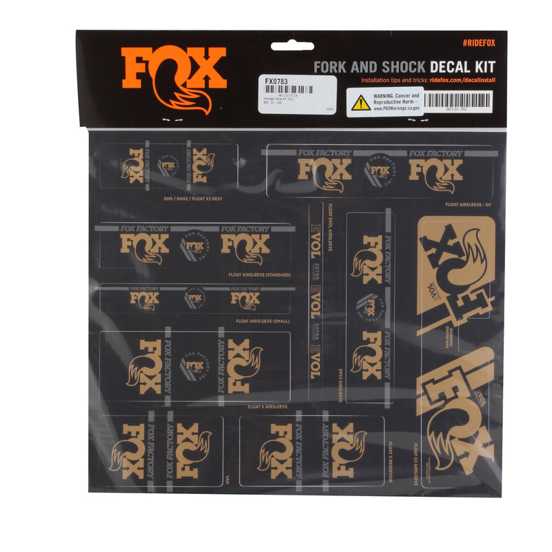 Load image into Gallery viewer, Fox Shox Heritage Decal Kit Gold
