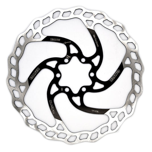 Galfer 180mm Rotor 6-Bolt  1.8mm Black/Silver