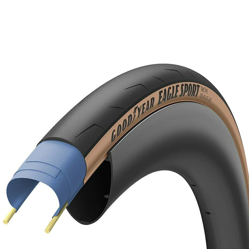 Load image into Gallery viewer, Goodyear Eagle Sport Tube Type Tire 700 x 28c Tan
