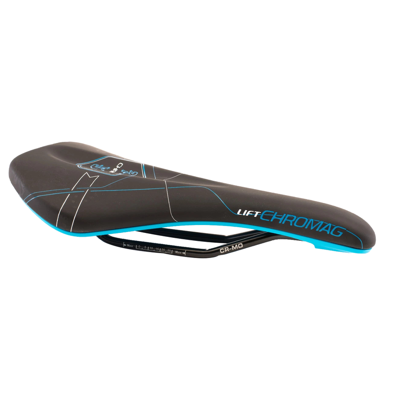 Load image into Gallery viewer, Chromag Lift Saddle Synth Top CrMo Rails - Black/Blue
