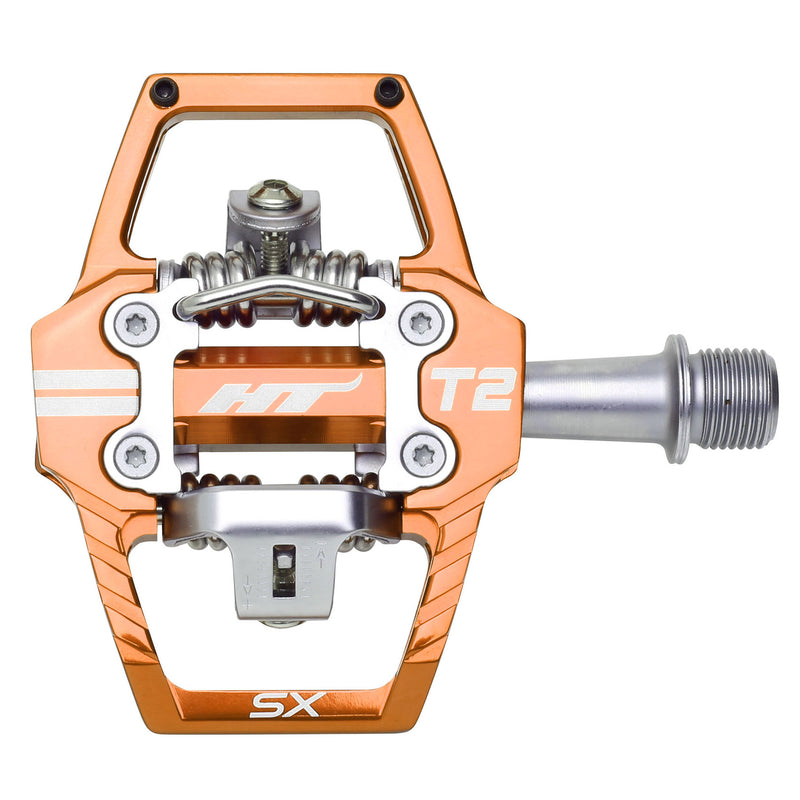 Load image into Gallery viewer, HT Pedals T2-SX Clipless Platform Pedals CrMo - Root Beer

