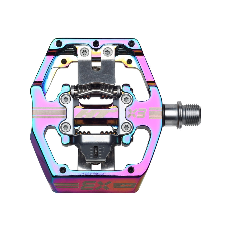 Load image into Gallery viewer, HT Pedals X3 Clipless Platform Pedals CrMo - Oil Slick
