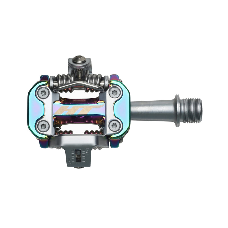 Load image into Gallery viewer, HT Pedals M2 Clipless Pedals CrMo - Oil Slick
