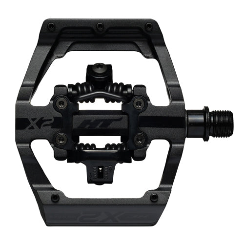 Load image into Gallery viewer, HT Pedals X2 Clipless Platform Pedals CrMo - Stealth Black
