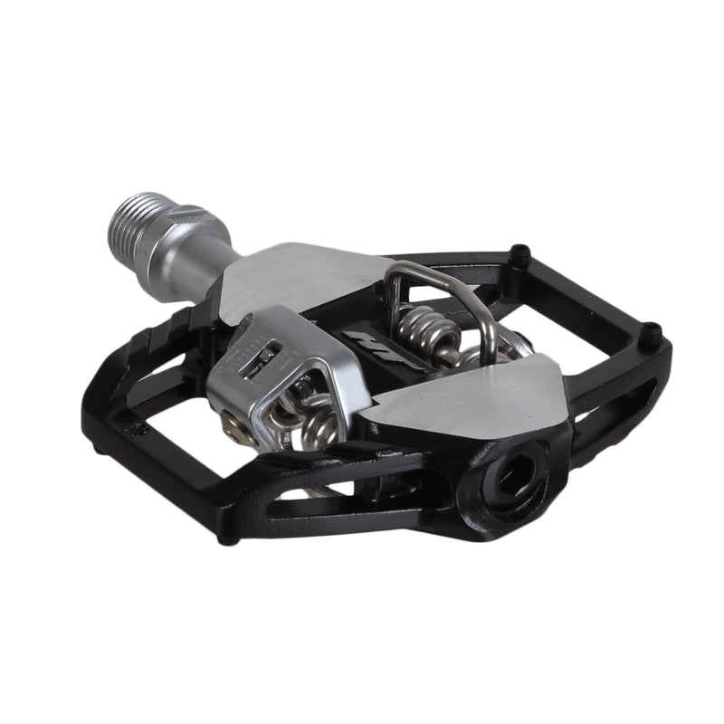 Load image into Gallery viewer, HT Pedals GT1 Clipless Platform Pedals CrMo - Black/Silver

