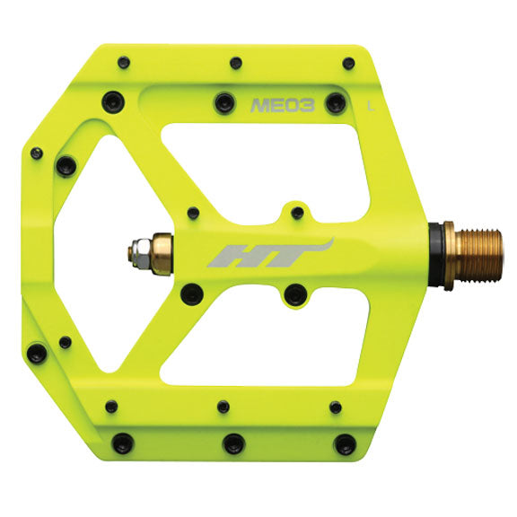 Load image into Gallery viewer, HT Pedals ME03 Evo+ Platform Pedals CrMo - Neon Yellow
