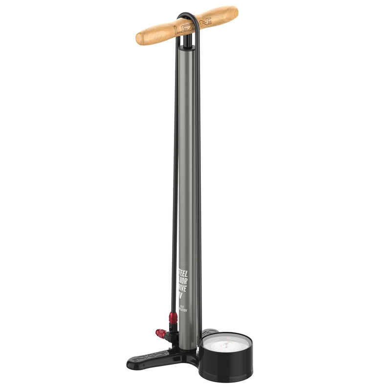 Load image into Gallery viewer, Lezyne Steel HV Floor Drive 3.5 Pump Flat Gray
