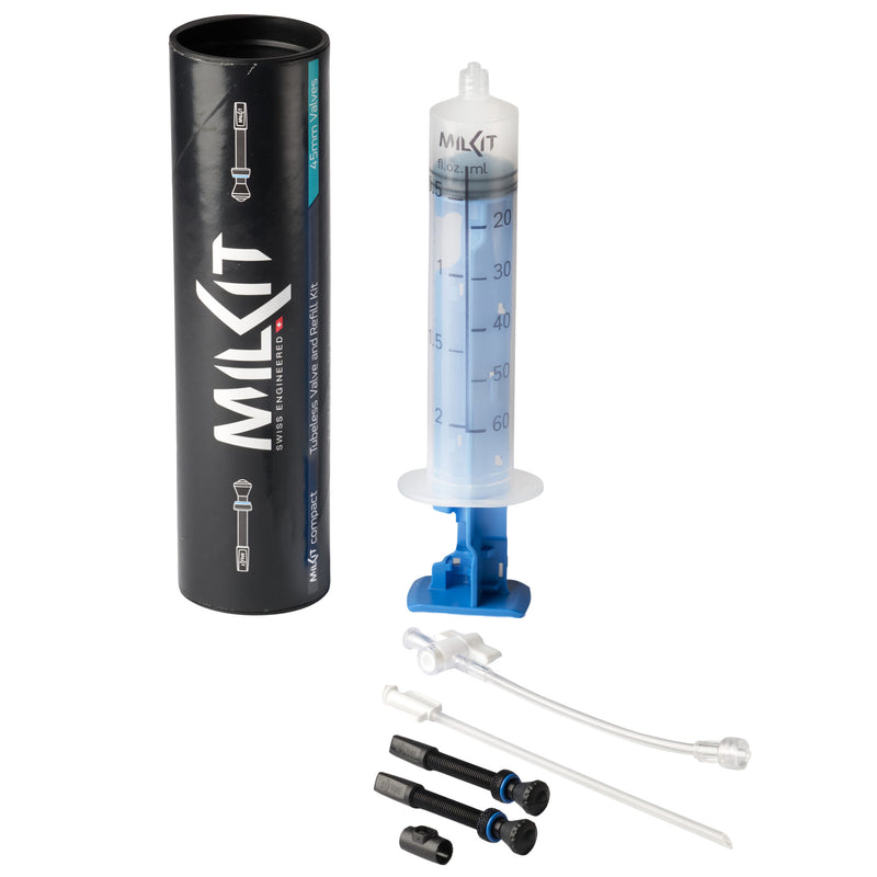 Load image into Gallery viewer, MilKit Compact Tubeless Valve and Applicator Kit 45mm  
