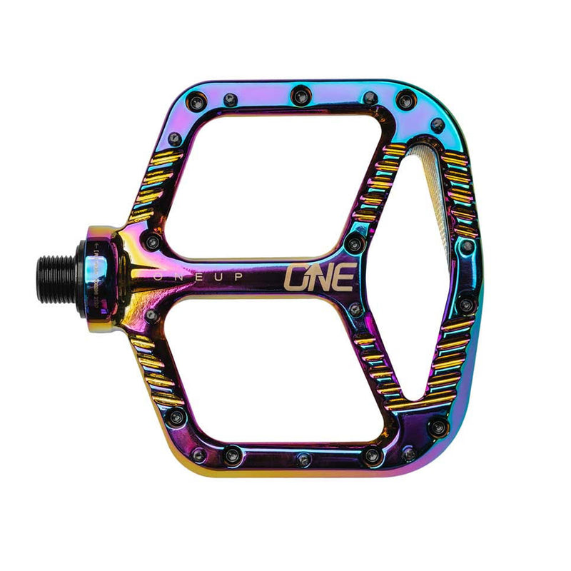 Load image into Gallery viewer, OneUp Components Aluminum Platform Pedals Oil Slick
