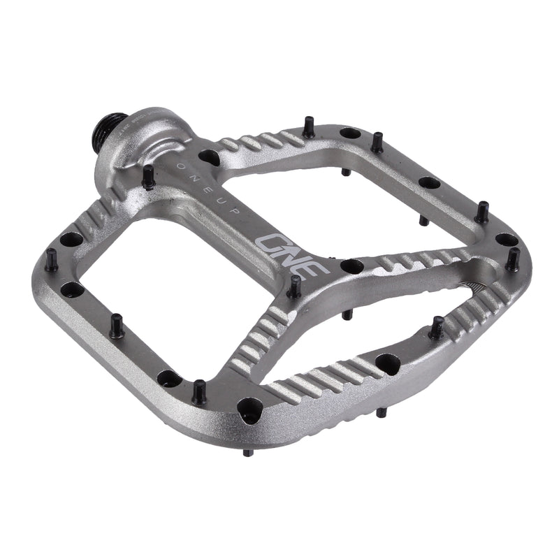 Load image into Gallery viewer, OneUp Components Aluminum Platform Pedals Gray
