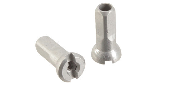 Load image into Gallery viewer, Sapim Alloy Polyax Nipple 14g/12mm Silver 100/Count
