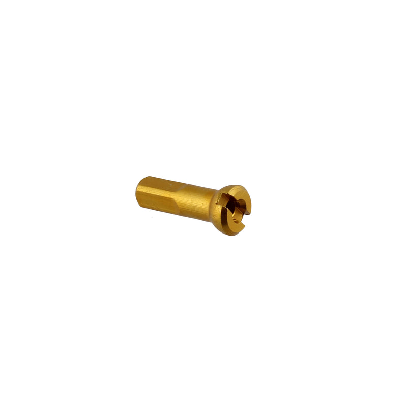 Load image into Gallery viewer, Sapim Alloy Polyax Nipple 14g/14mm Gold 100/Count

