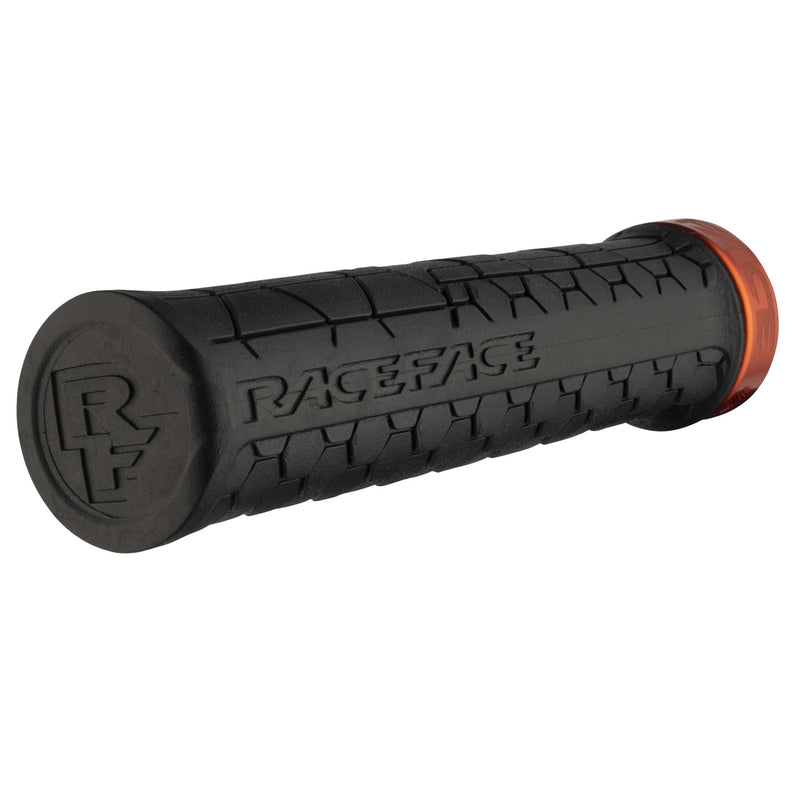 Load image into Gallery viewer, Race Face Getta Grip Lock-On Grips 30mm Black/Orange
