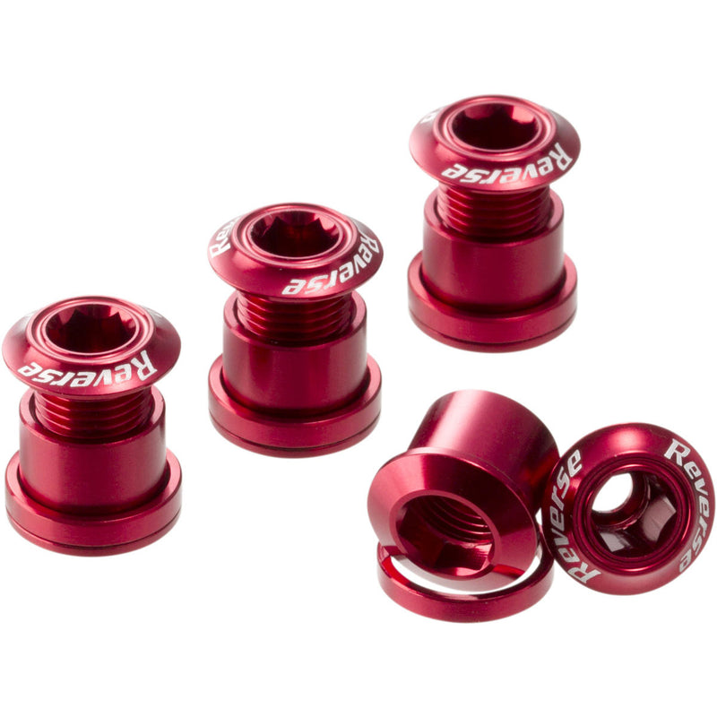 Load image into Gallery viewer, Reverse Chainring Bolt Set 8pc - Red
