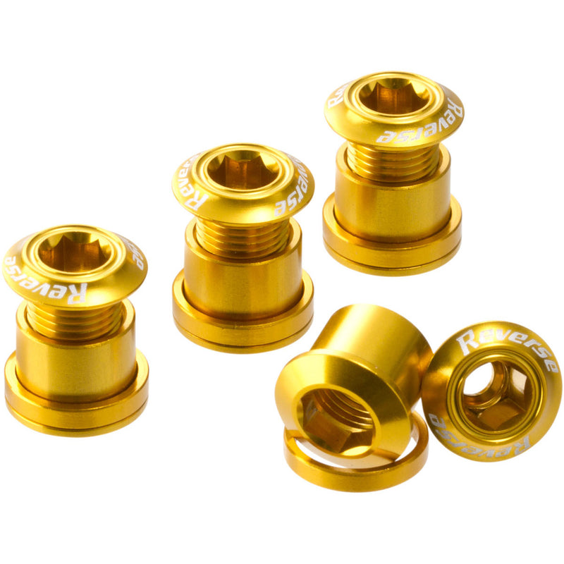 Load image into Gallery viewer, Reverse Chainring Bolt Set 8pc - Gold
