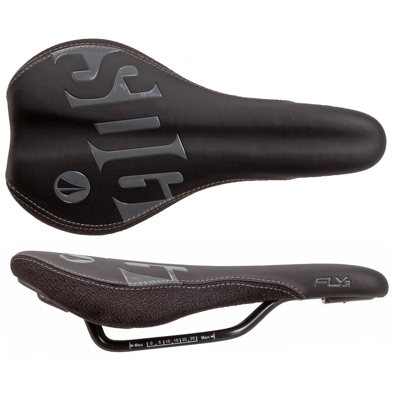 Load image into Gallery viewer, SDG Fly Jr Saddle Steel Rails -Blk/Blk
