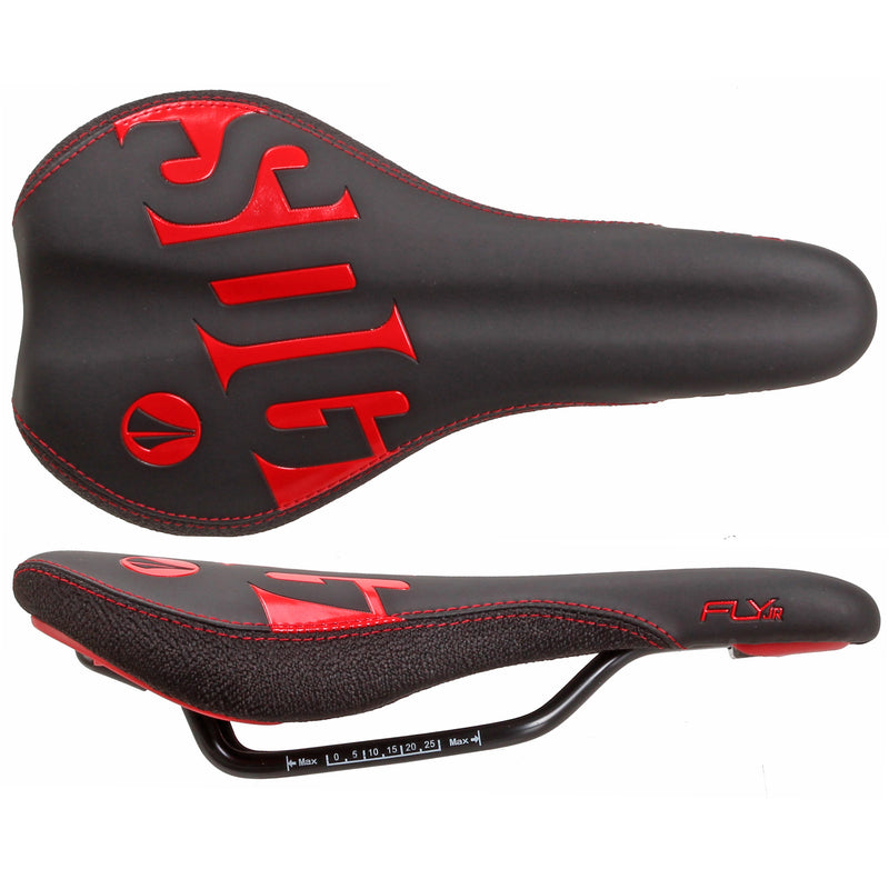 Load image into Gallery viewer, SDG Fly Jr Saddle Steel Rails - Blk/Red
