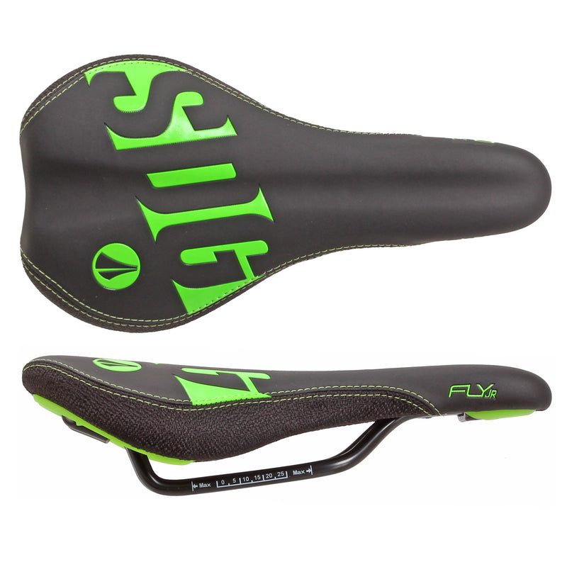 Load image into Gallery viewer, SDG Fly Jr Saddle Steel Rails - Blk/Green
