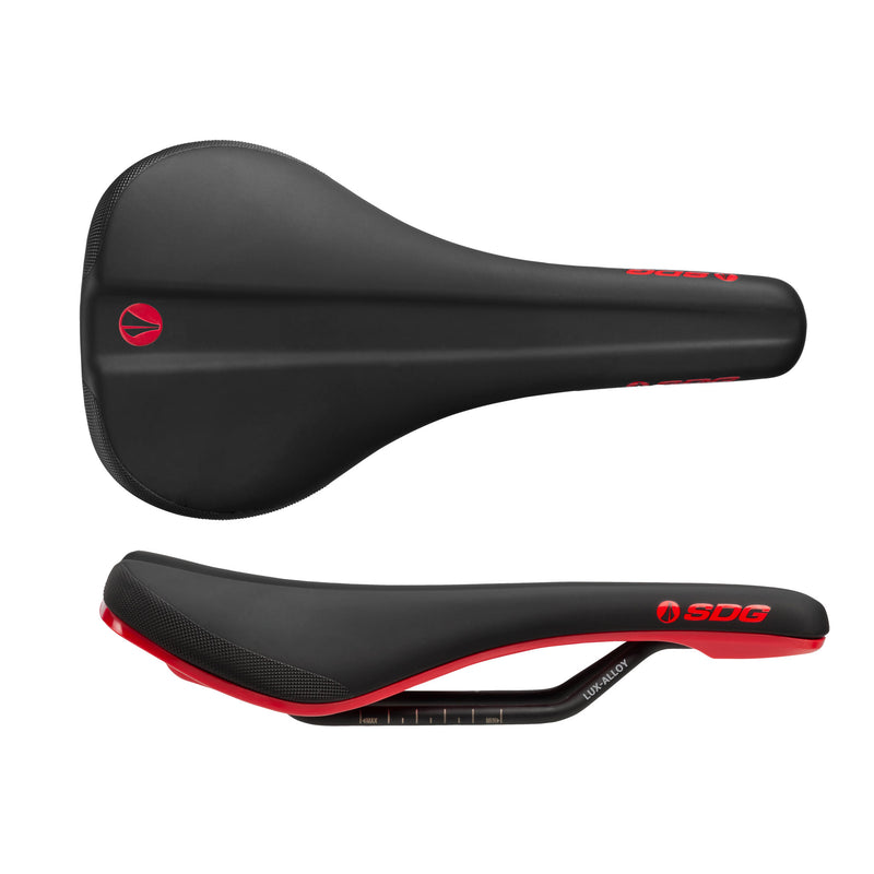 Load image into Gallery viewer, SDG Bel-Air V3 Saddle Lux-Alloy Rails Red

