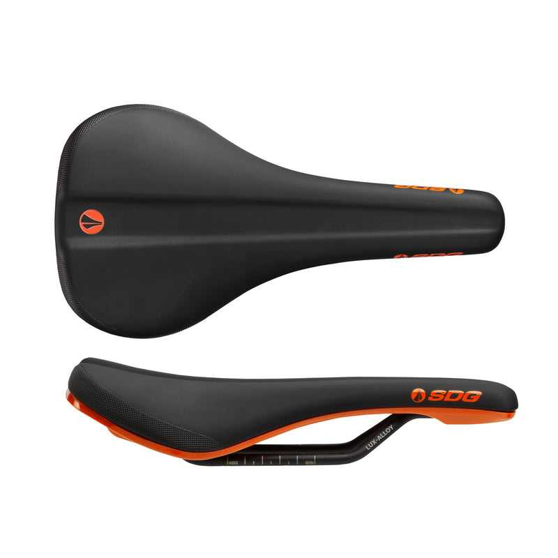 Load image into Gallery viewer, SDG Bel-Air V3 Saddle Lux-Alloy Rails Orange
