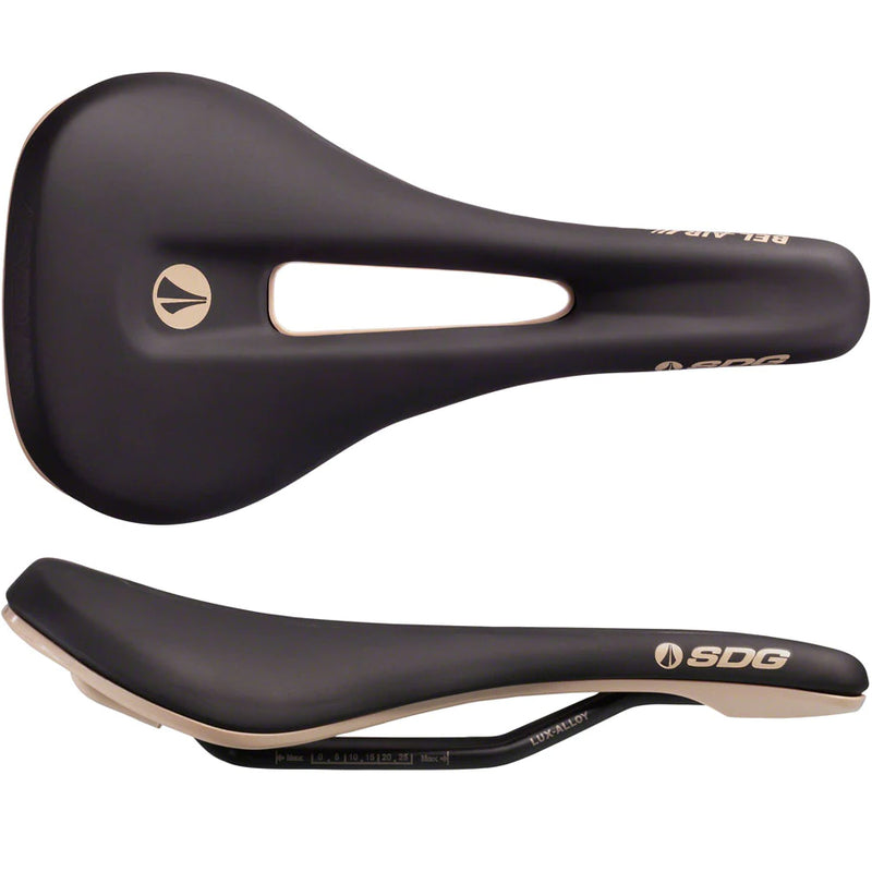 Load image into Gallery viewer, SDG Bel-Air V3 Overland Saddle Lux-Alloy Rails Black/Tan
