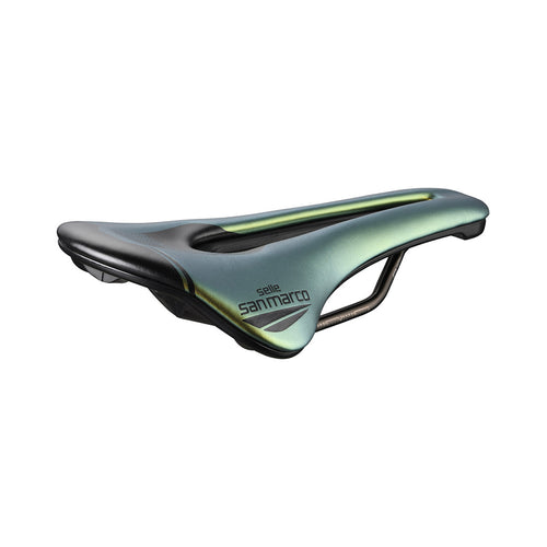 Selle San Marco Shortfit 2.0 Open-Fit Racing Wide Iridescent Gold