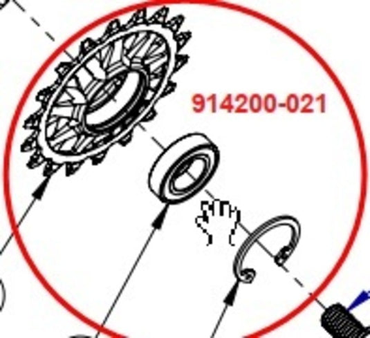 2024 Sight Optic Range VLT Sight VLT Idler Pulley - Complete Assembly