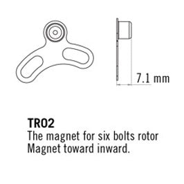 Load image into Gallery viewer, TRP Speed Sensor For 6 Bolt Rotors Inward
