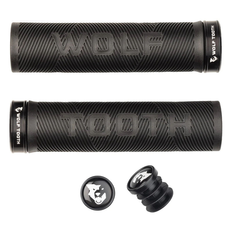 Load image into Gallery viewer, Wolf Tooth Components Echo Lock-On Grip Set Black/Black
