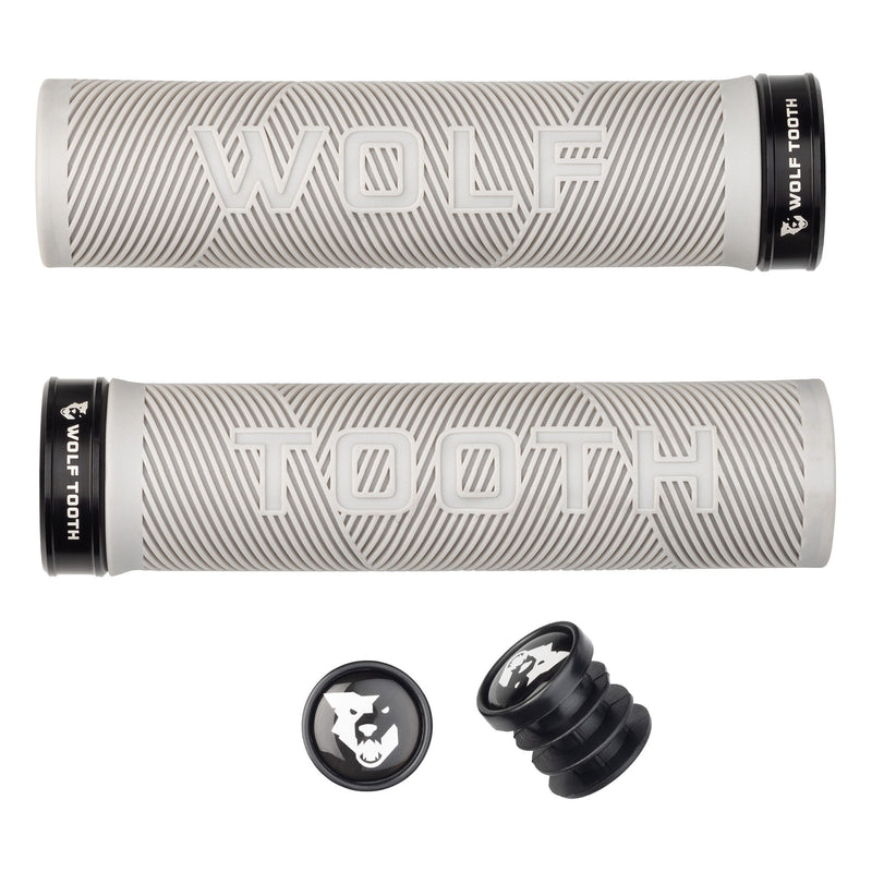 Load image into Gallery viewer, Wolf Tooth Components Echo Lock-On Grip Set Gray/Black
