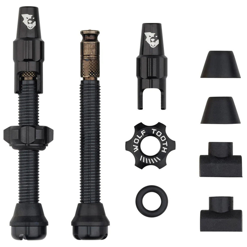 Load image into Gallery viewer, Wolf Tooth Components Tubeless Valve Stem Kit Clik Valve 44mm Black
