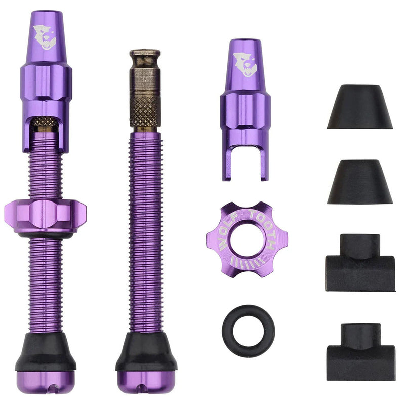 Load image into Gallery viewer, Wolf Tooth Components Tubeless Valve Stem Kit Clik Valve 44mm Ultraviolet
