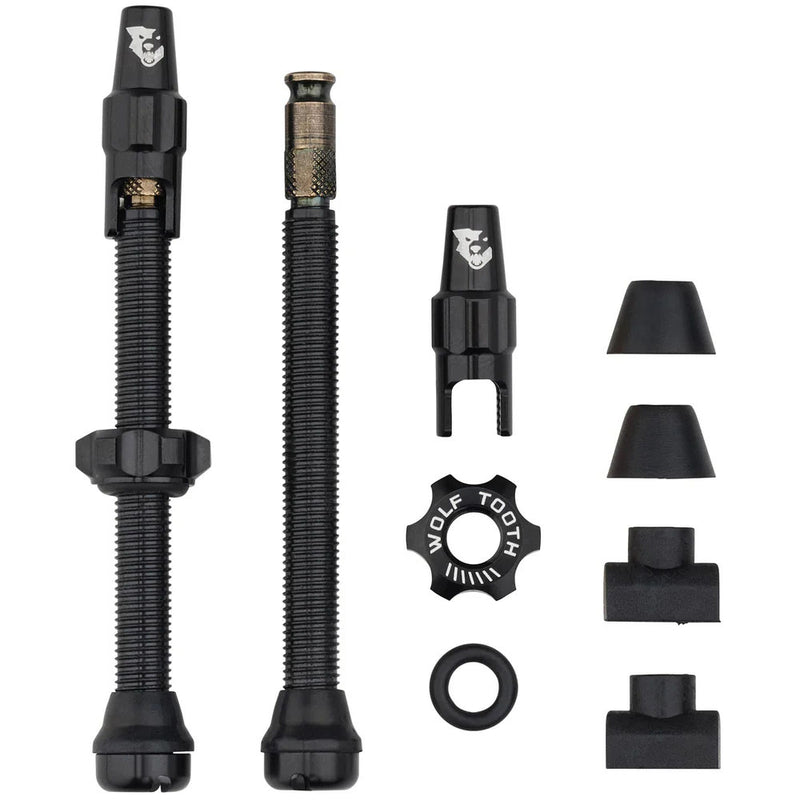 Load image into Gallery viewer, Wolf Tooth Components Tubeless Valve Stem Kit Clik Valve 60mm Black
