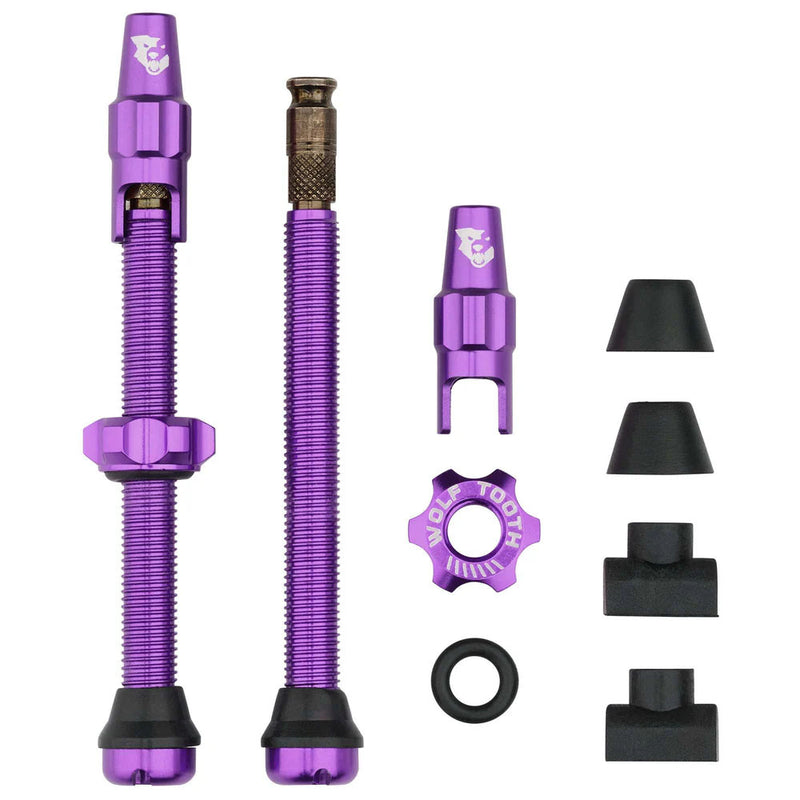 Load image into Gallery viewer, Wolf Tooth Components Tubeless Valve Stem Kit Clik Valve 60mm Ultraviolet

