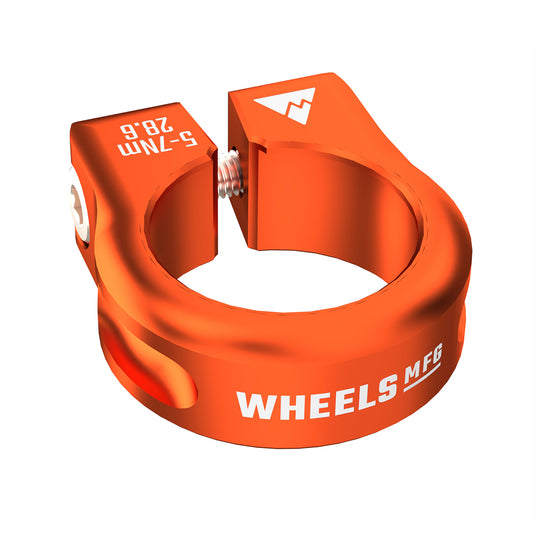 Wheels Mfg Bolt-On Seatpost Collar 28.6mm Orange