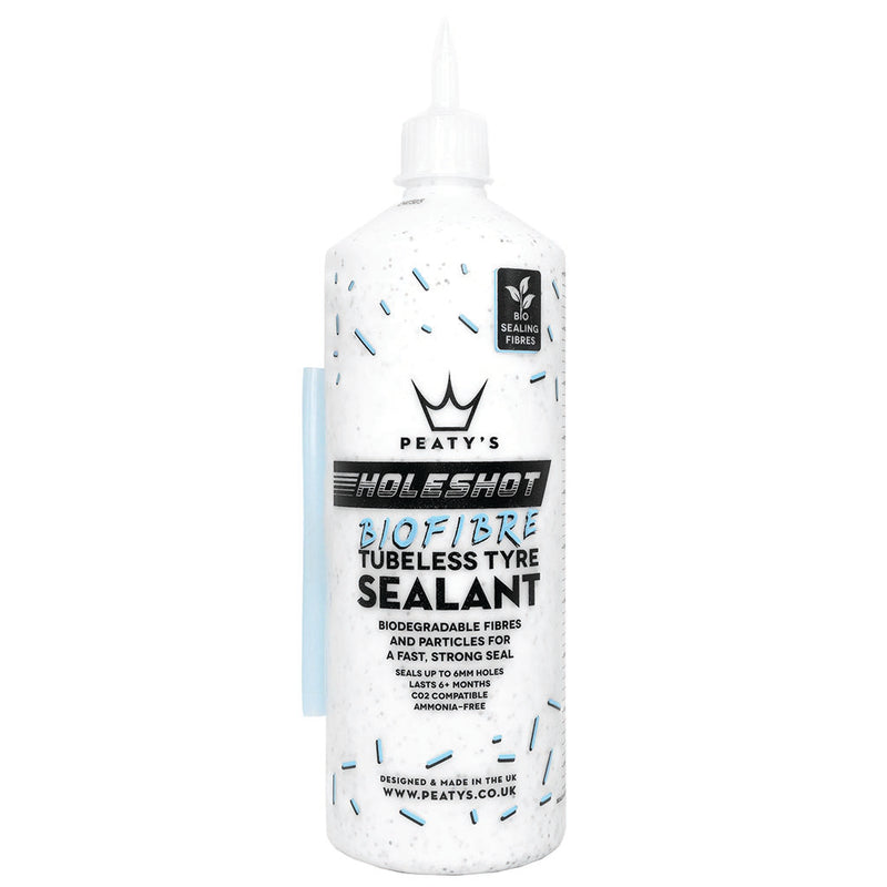Load image into Gallery viewer, Peaty's Holeshot BioFibre Tubeless Tire Sealant 1L Bottle
