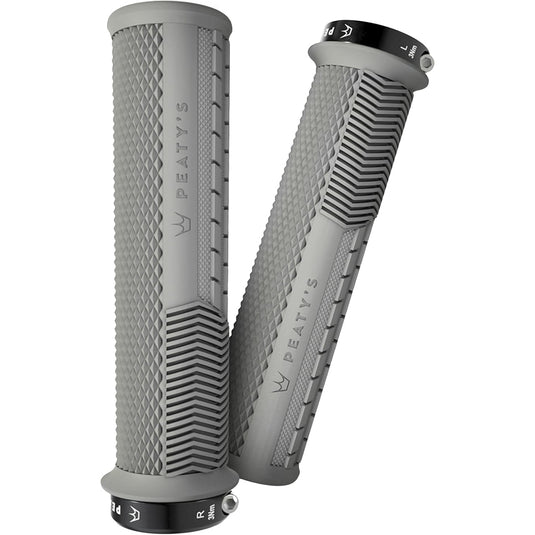 Peaty's Race Control Knurl Thick Lock-On Grips Pair Slate