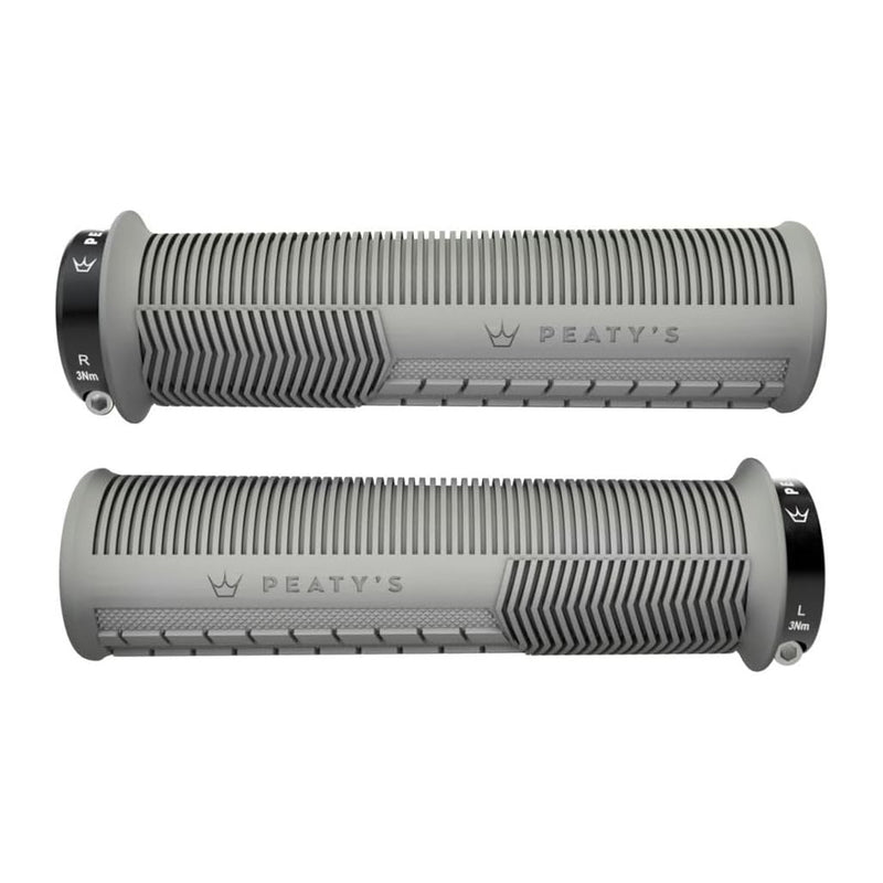 Load image into Gallery viewer, Peaty's Mushroom Thin Lock-On Grips Pair Slate
