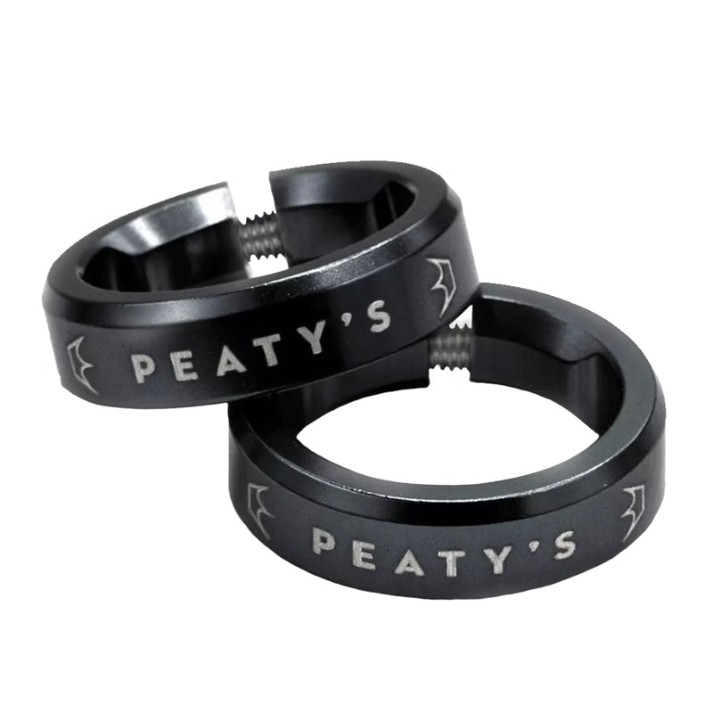 Load image into Gallery viewer, Peaty's Monarch Grip Lockrings Pair Black  

