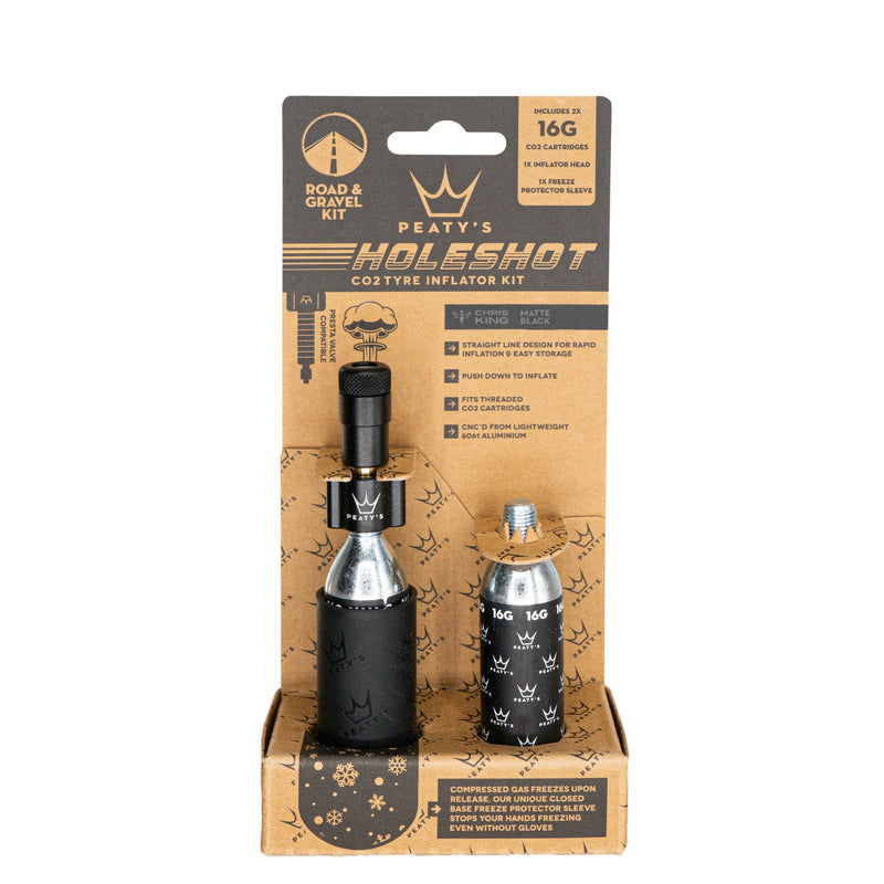 Load image into Gallery viewer, Peaty's Holeshot CO2 Gravel/Road Inflator w/Cart Black 
