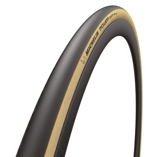 Michelin Power Cup TLR Road Tire 700x25C Folding Tubeless Ready X-Race Tubeless Shield 4x120TPI Tanwall