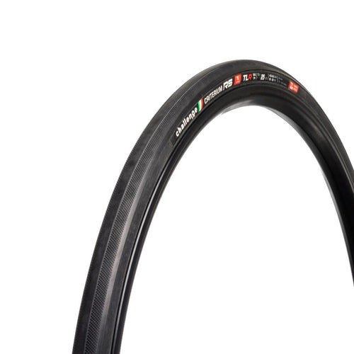 Challenge Criterium RS TLR Road Tire 700x25mm Folding Tubeless Ready SmartPrime Sealed Corespun Cotton PPS 350TPI Black