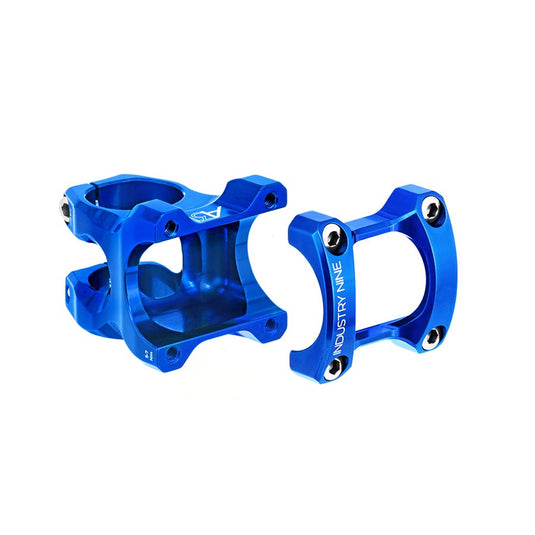 Industry Nine A318 Stem Diameter: 31.8mm Length: 50mm Steerer: 1-1/8 5° Blue